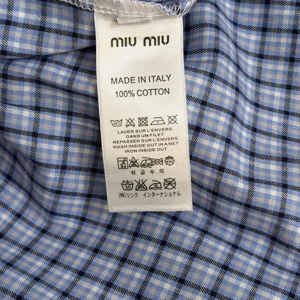 Miu Miu new faux two-piece plaid patchwork dress - Picture 9 of 9